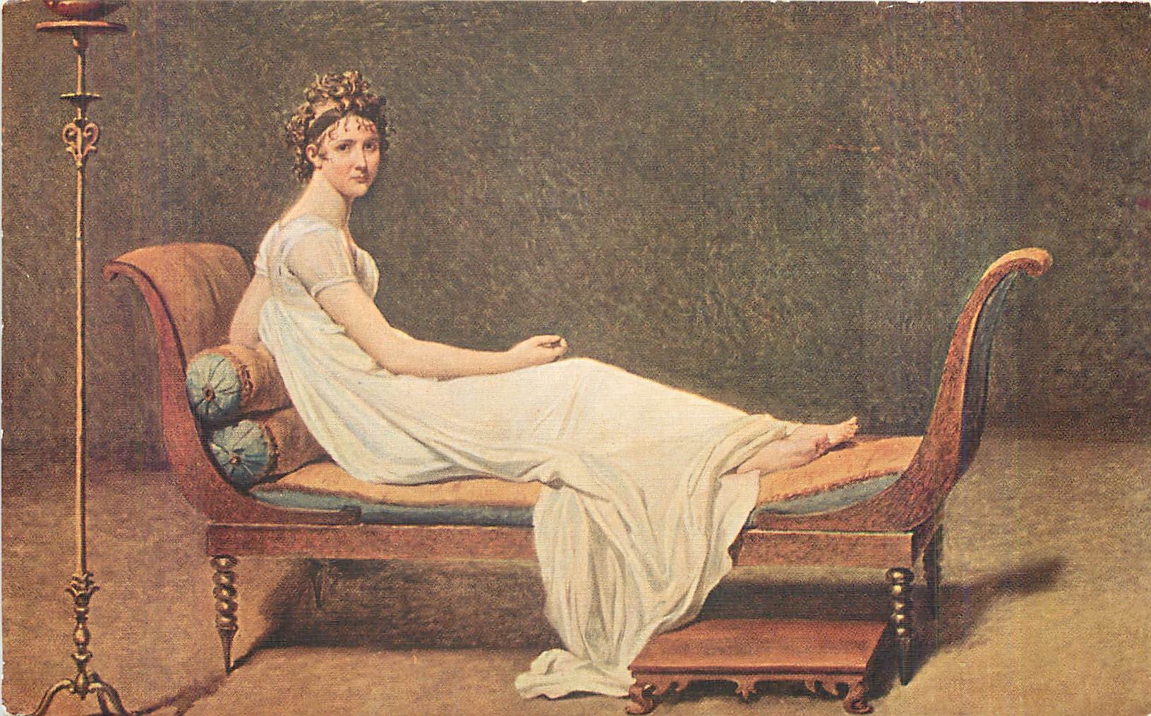 CPA Jacques Louis David Portrait de Mme Recamier 1746 1825 