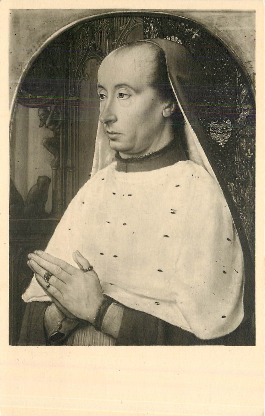 CPA Exposition des Chefs d'Euvre de la Pinacotheque de Munich le Maitre de Moulins Cardinal Charles 