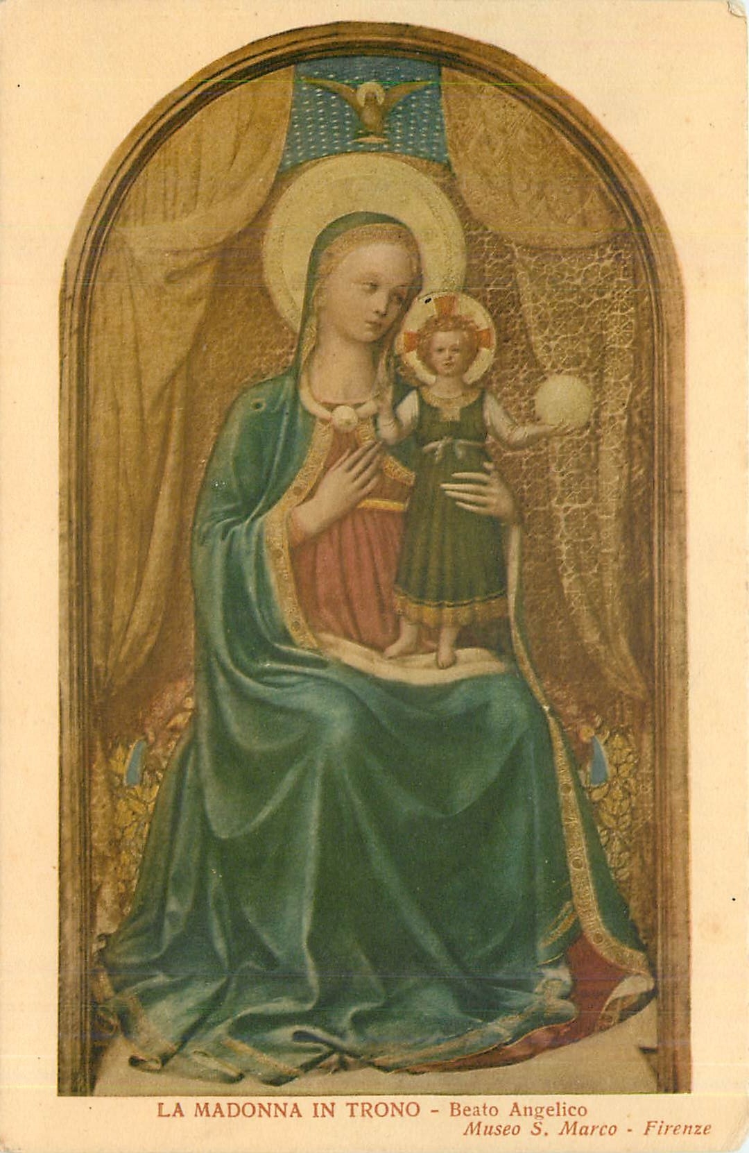 CPA La Madonna in Trono Beato Angelico Museo S Marco Firenze 
