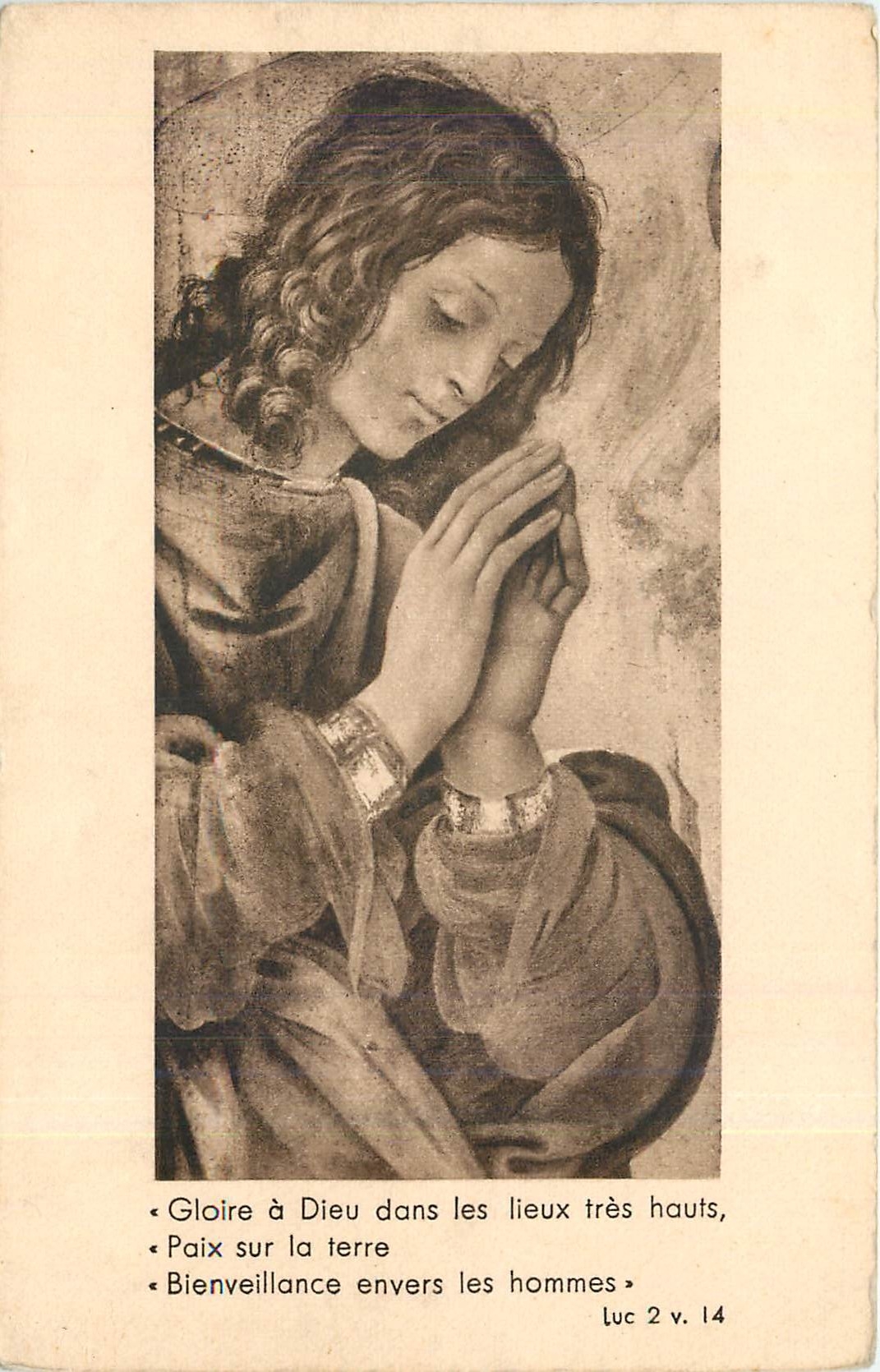 CPA Un ange en adoration Lippi 