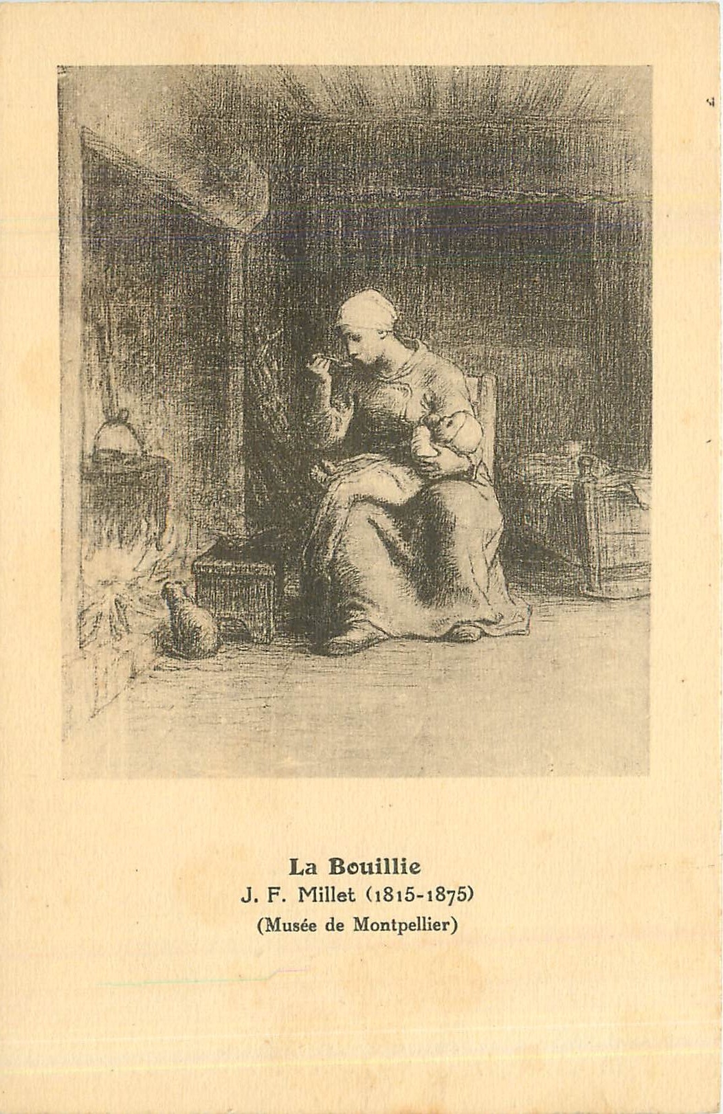 CPA La Bouillie J F Millet 1815 1875 Musee de Montpellier 