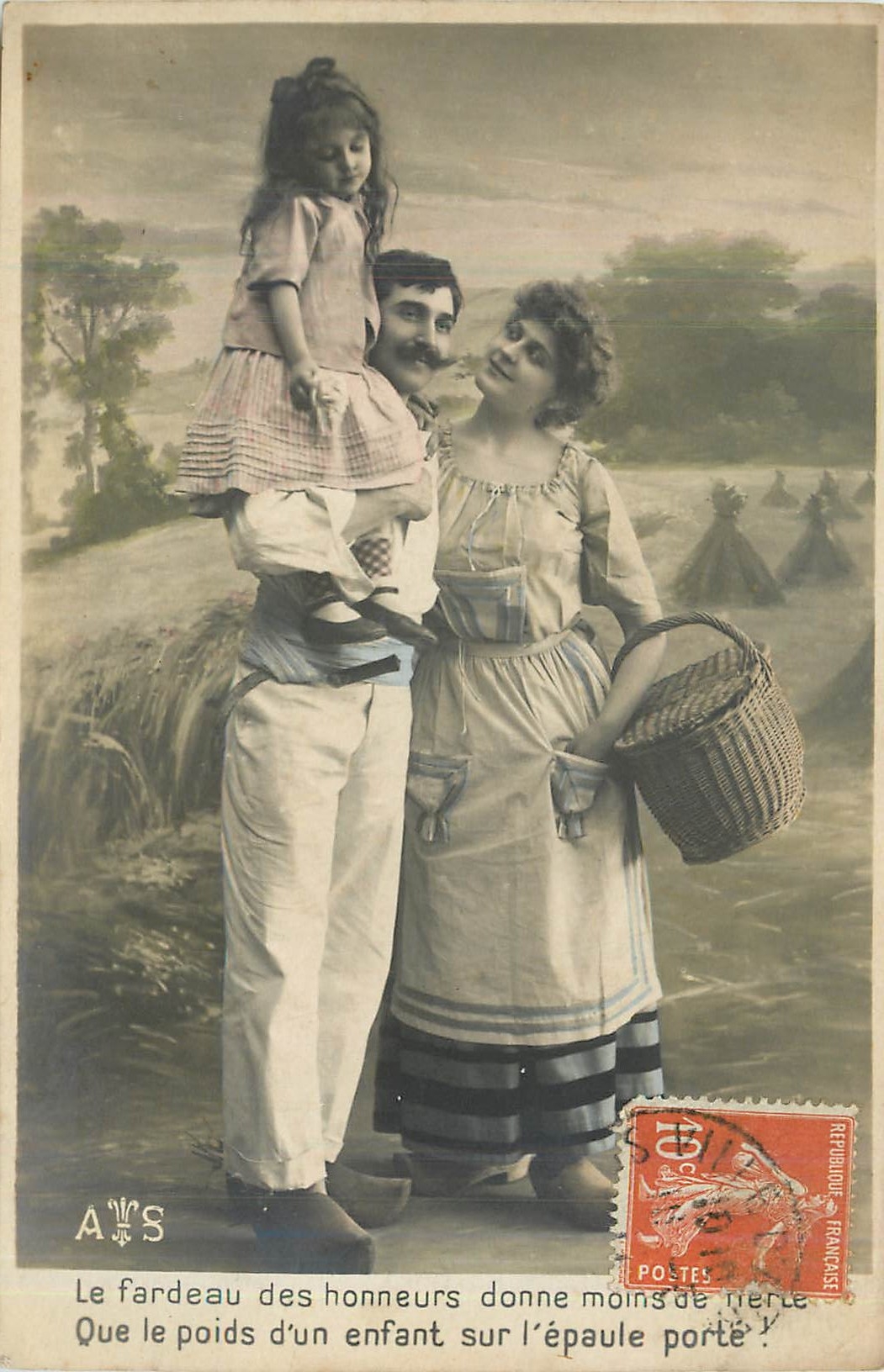 Famille paysanne — scène champêtre — éditeur A&S