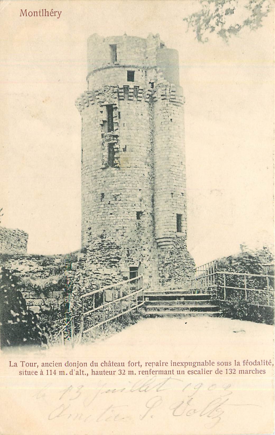 CPA Montlhery la tour ancien donjon du Chateau fort repaire inxpugnable sous la feodalite 