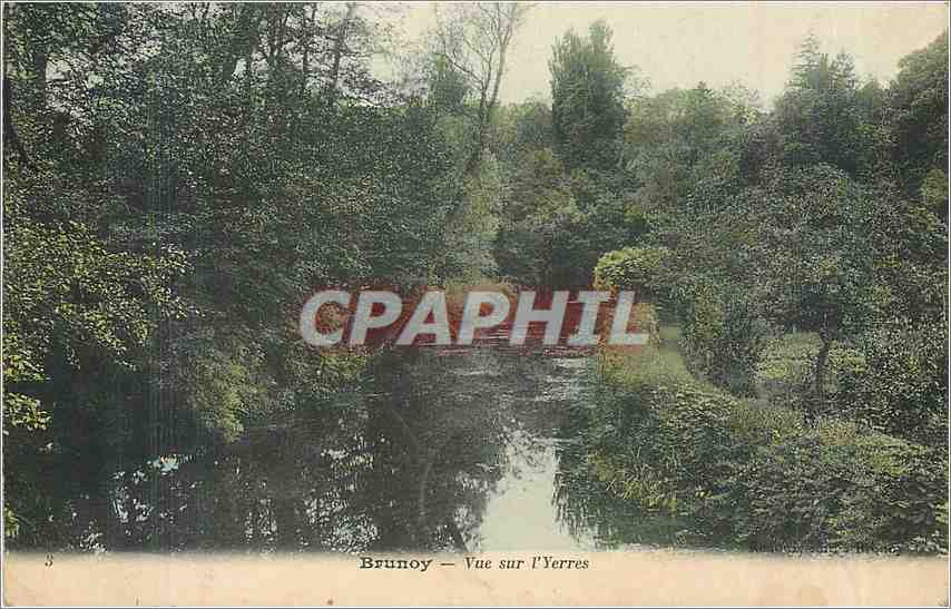 CPA Brunoy vue sur l'Yrres 