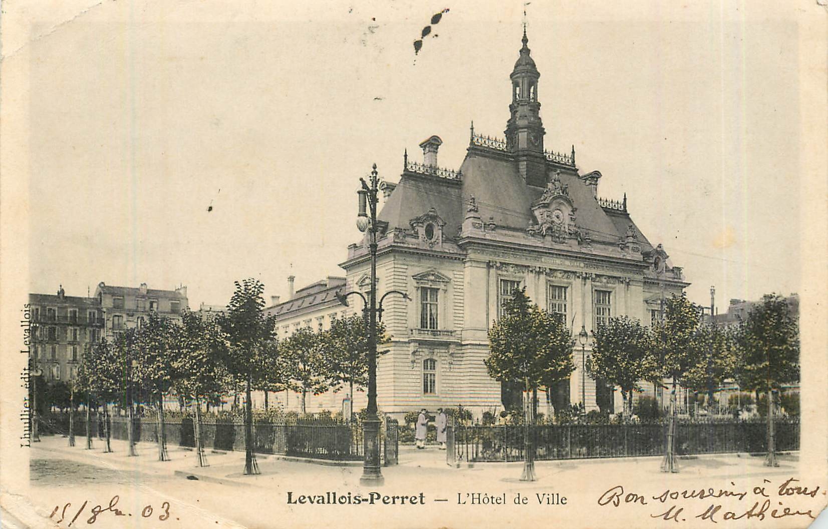 CPA Levallois Perret l'Hotel de Ville 