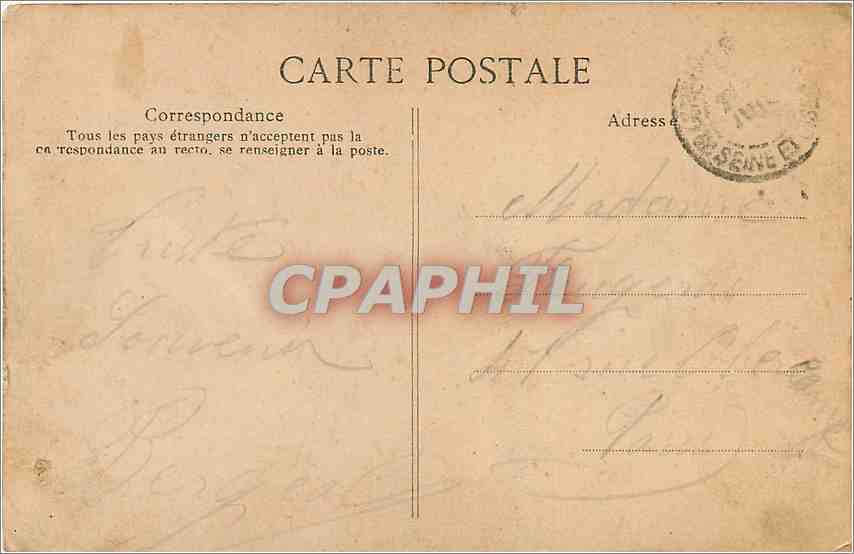 CPA Villeneuve Saint Georges Interieur de la Gare Train — Rückseite
