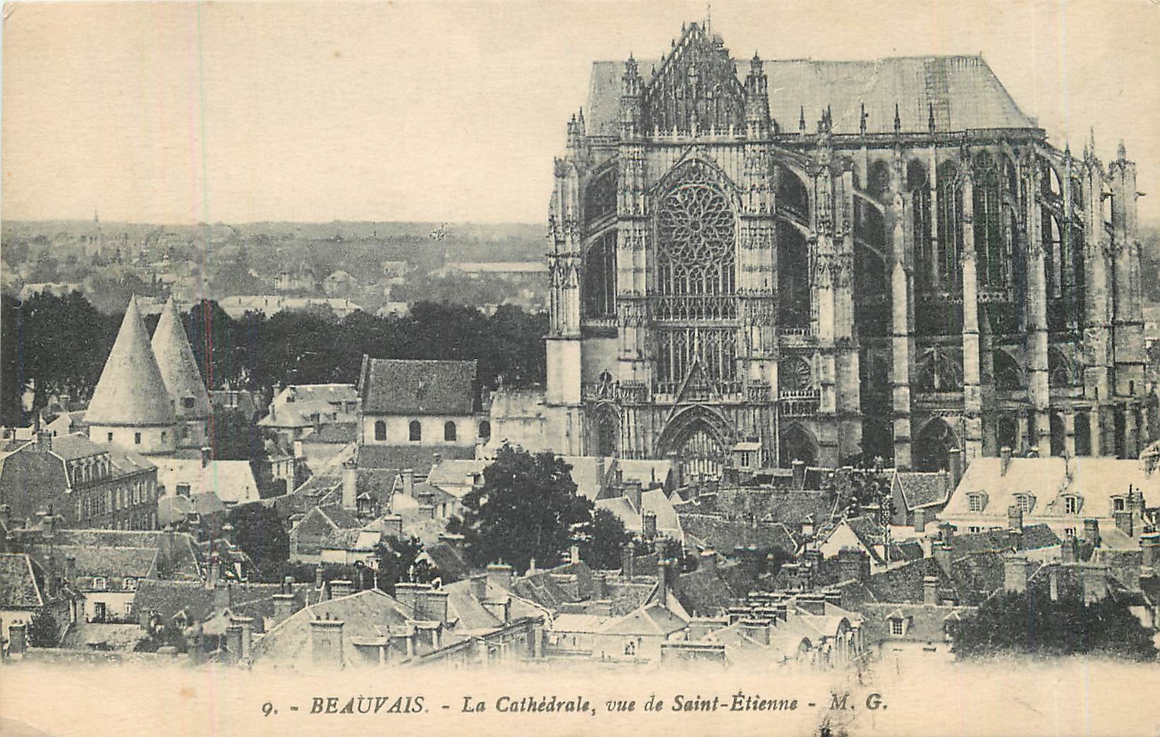 CPA Beauvais la Cathedrale vue de Saint Etienne 