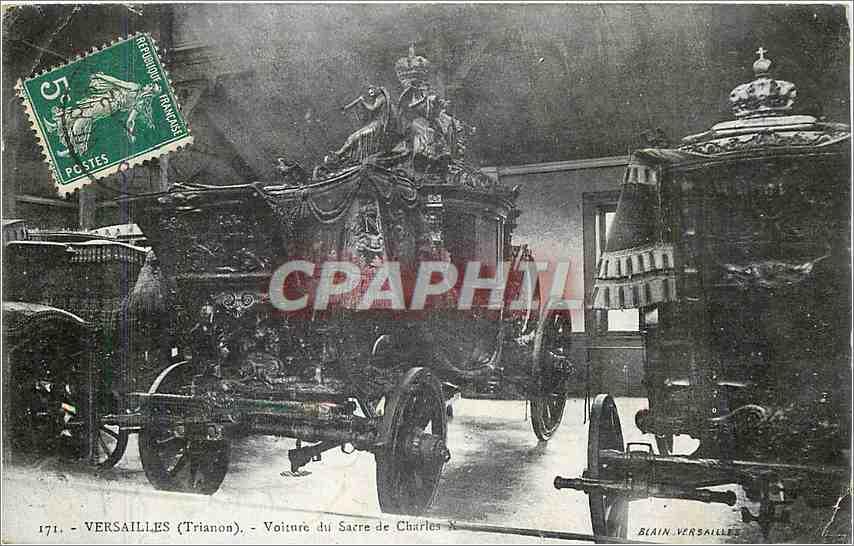 CPA Versailles Trianon Voiture du Sacre de Charles X 