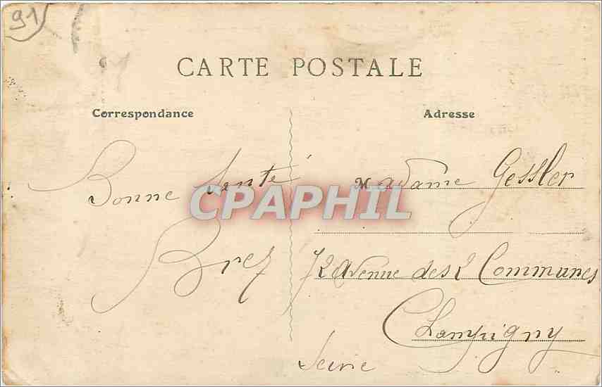 CPA Montlhery Restes d'une tour d'enceinte du Chateau  — Rückseite