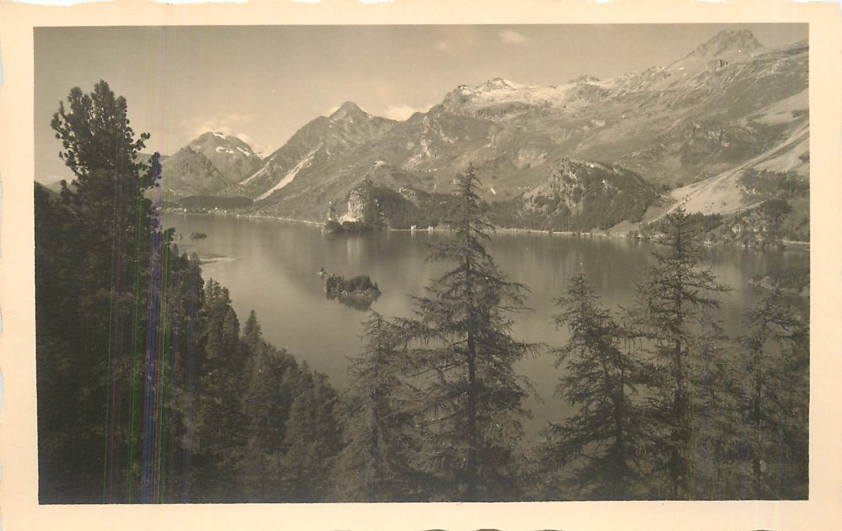 CPA Sils im Engadin Blick von der bella Vista auf den Silser See 