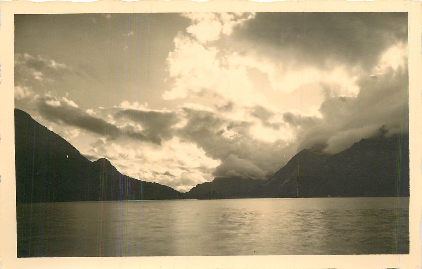 CPA Sils im Engadin Gewitterstimmung am See 