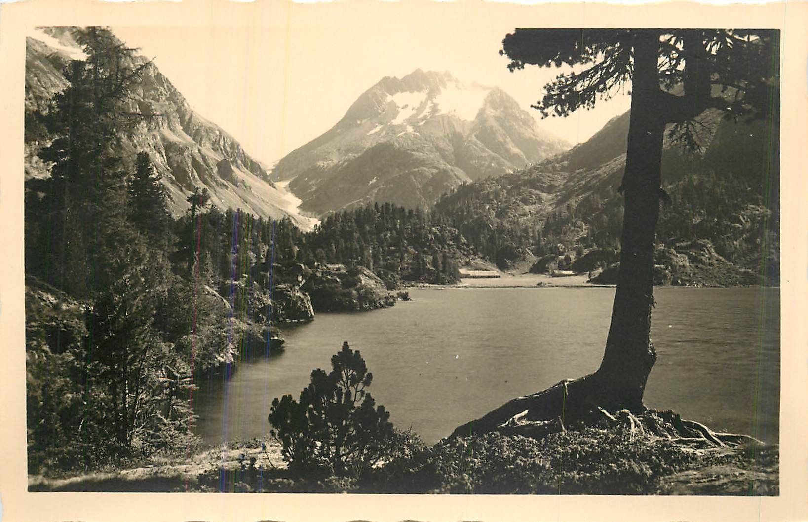 CPA Ober Engadin Der Cavloggio See bei Maloja 