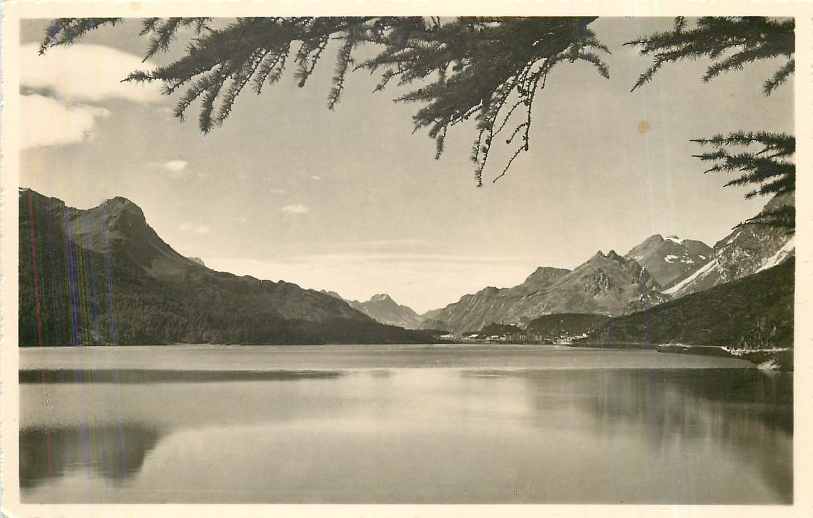 CPA Blick uber den Silsersee auf Maloja Ober Engadin 