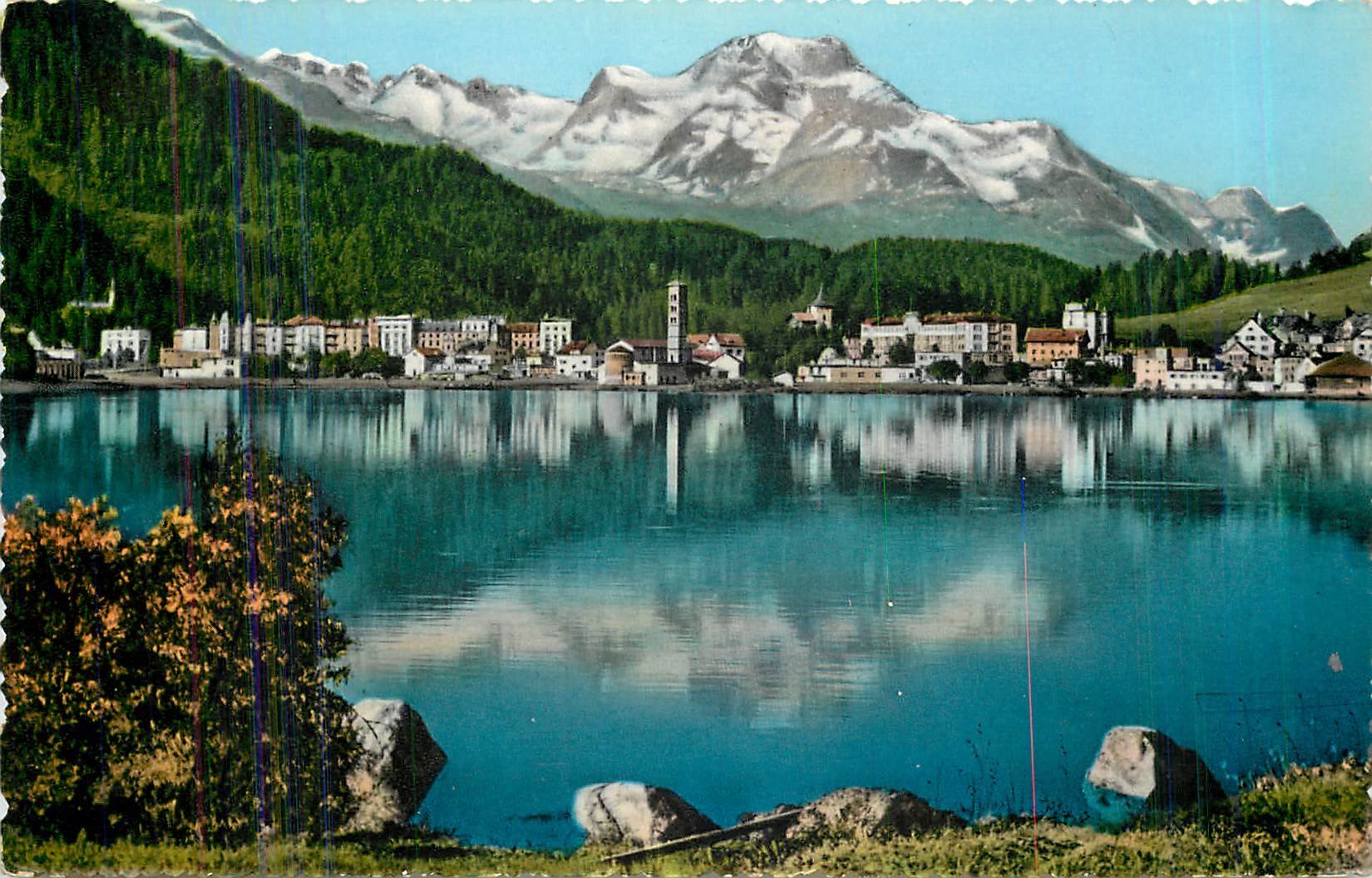 CPA St Moritz Bad und Piz della Margna 