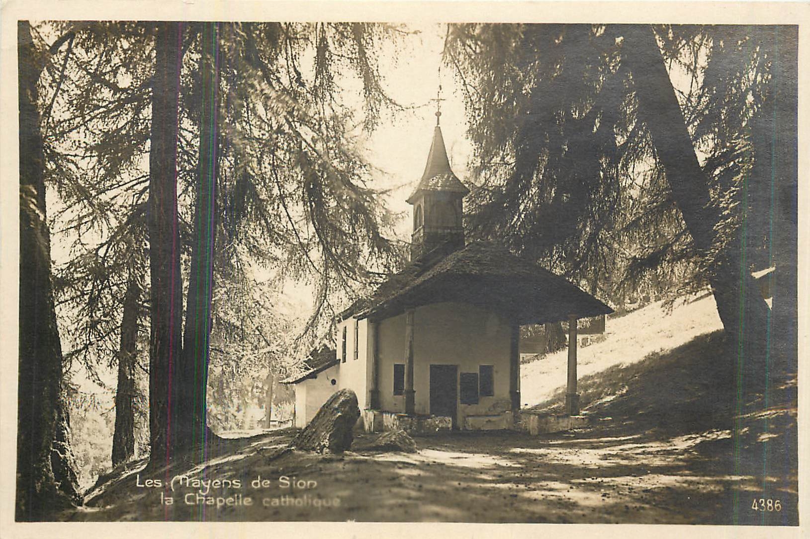 CPA Les Mayens de Sion la Chapelle Catholique 