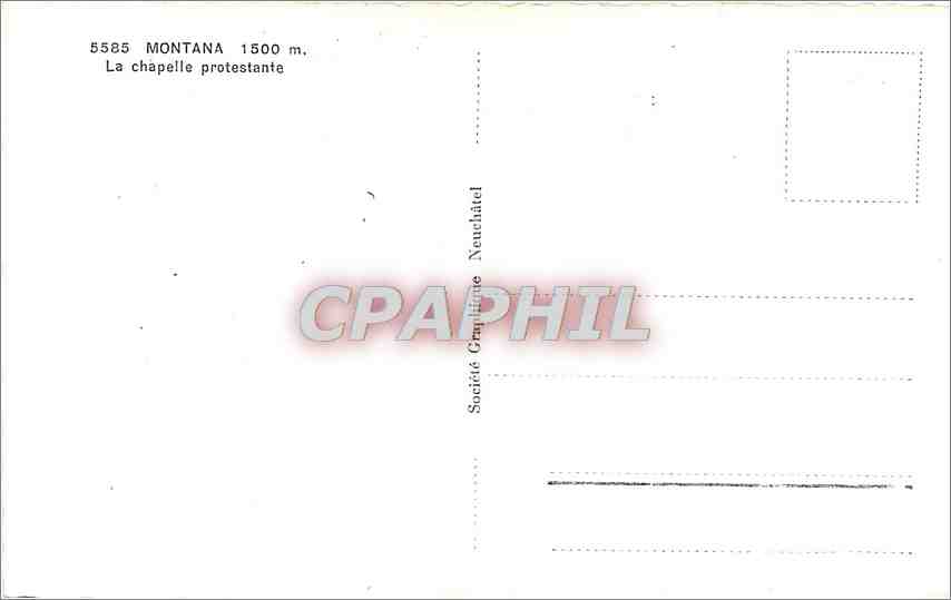 CPA Montana la Chapelle protestante  — Back