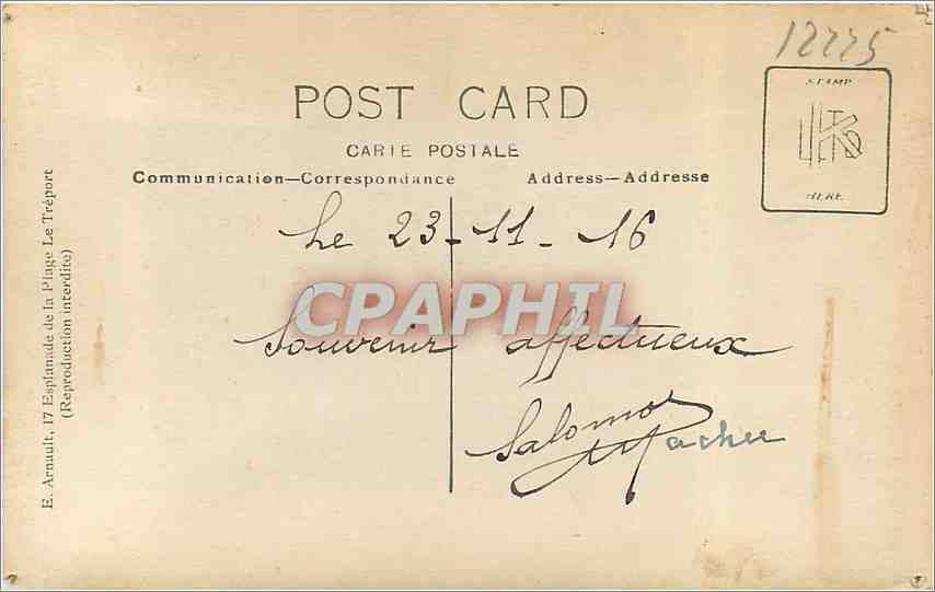 CARTE PHOTO Homme Militaria — Rückseite