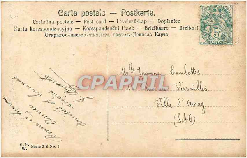 CPA Bonne Annee  — Verso
