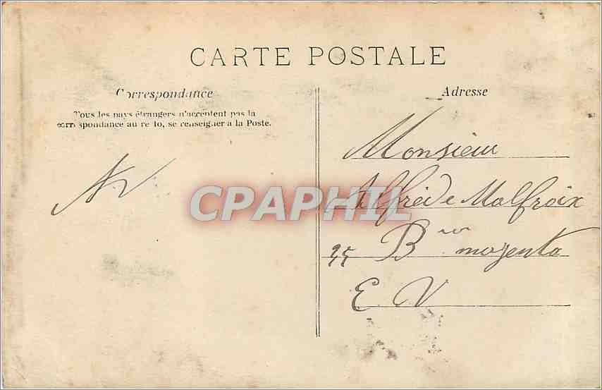 CPA Femme — Verso