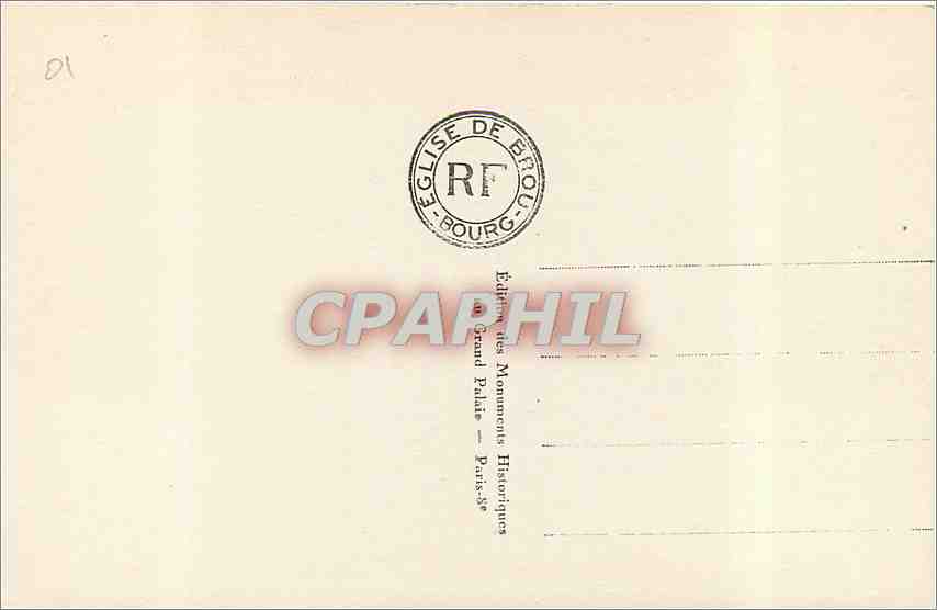 CPA Eglise de Brou Tombeau de Marguerite de Bourbon  — Rückseite