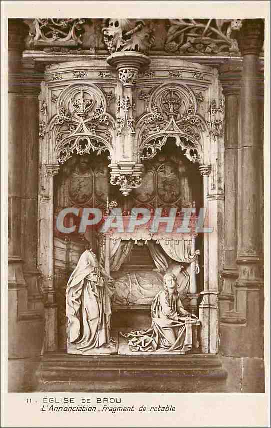 CPA Eglise de Brou l'Annonciation Fragment de retable 