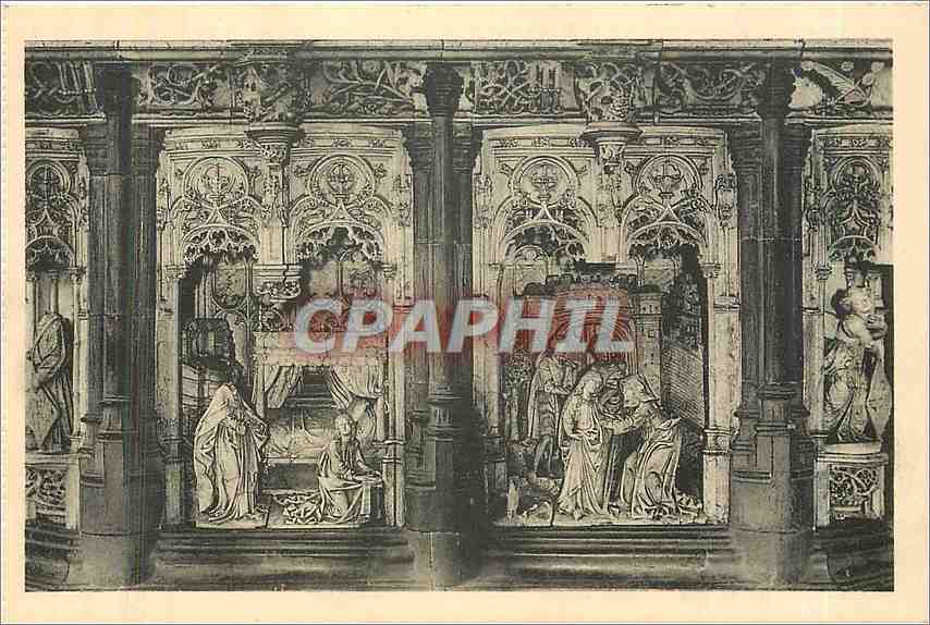 Église de Brou — Retable des Sept Joies de la Vierge — L'Annonciation et la Visitation