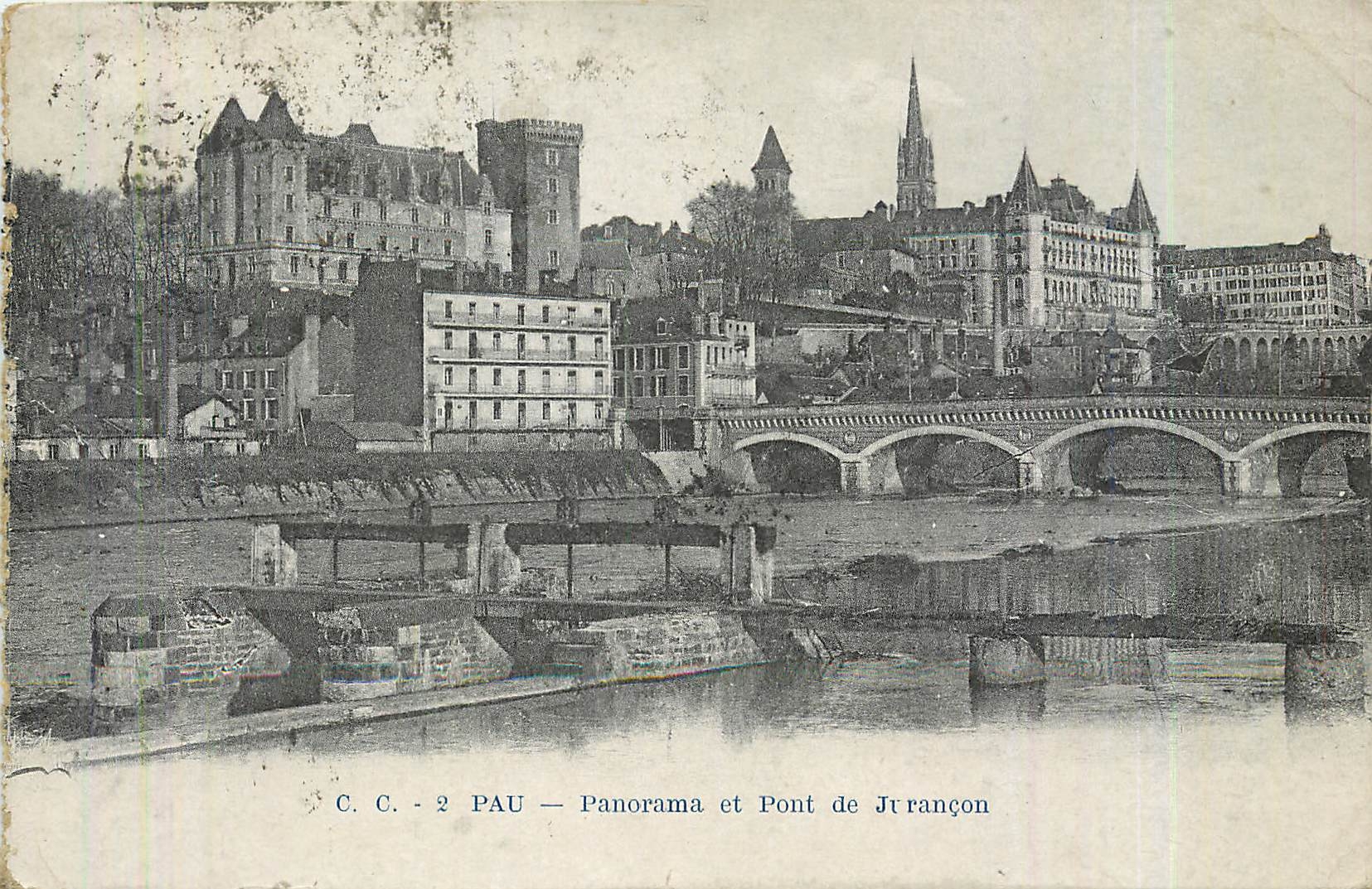 CPA Pau Panorama et Pont de Jurancon 
