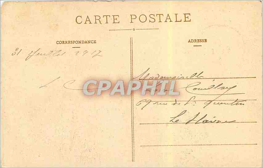 CPA La Cathedrale de Rouen la Cour d'Albaue  — Rückseite