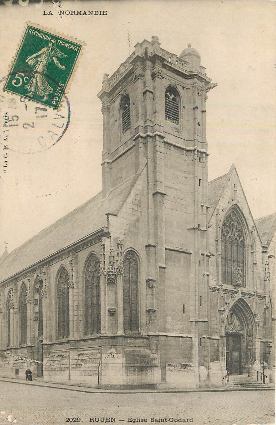 CPA La Normandie Rouen eglise Saint Godard 