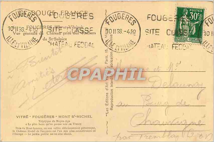 Château féodal de St-Sulpice — Fougères — Les Éditions d'Art — Reverso