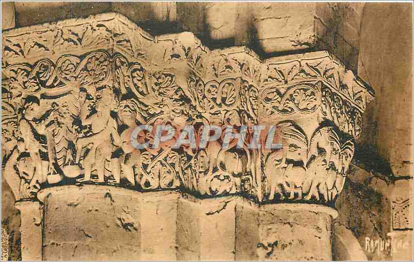 CPA Eglise Romane Saint Eutrope Saintes Curieux Chapiteau la pesee des ames 