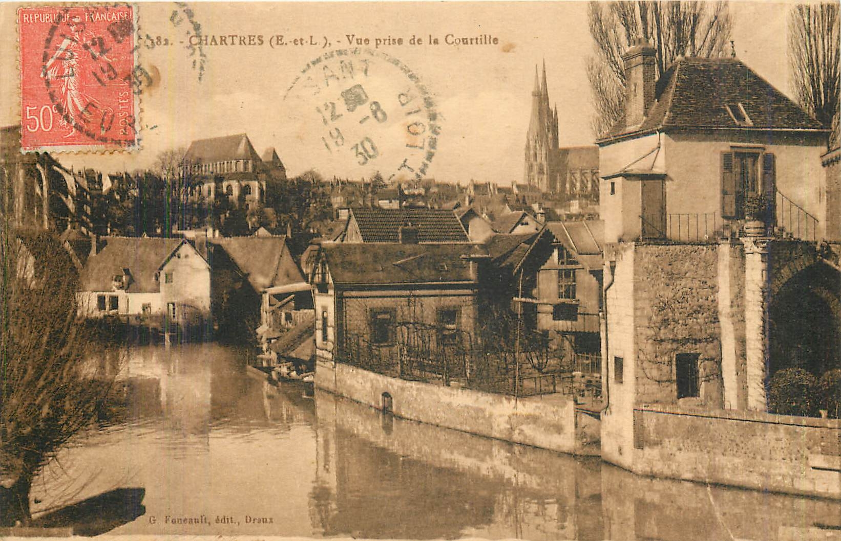 CPA Chartres E et L vue prise de la Gourtille 
