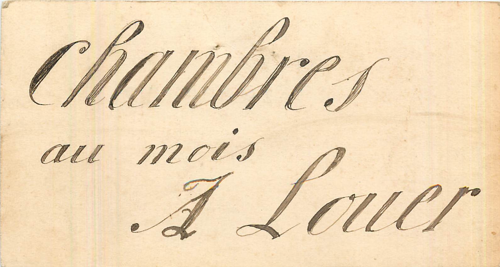 Carte de visite Chambres au mois a louer Botteaux Paris Rue Croix des Petits Champs