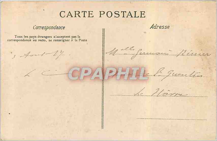 CPA Le Mont Saint Michel a mer basse Cote d'Emeraude  — Rückseite