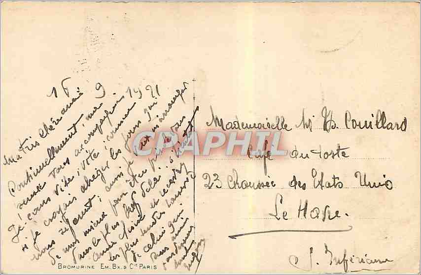 CPA Espoir Charmants Femme — Verso
