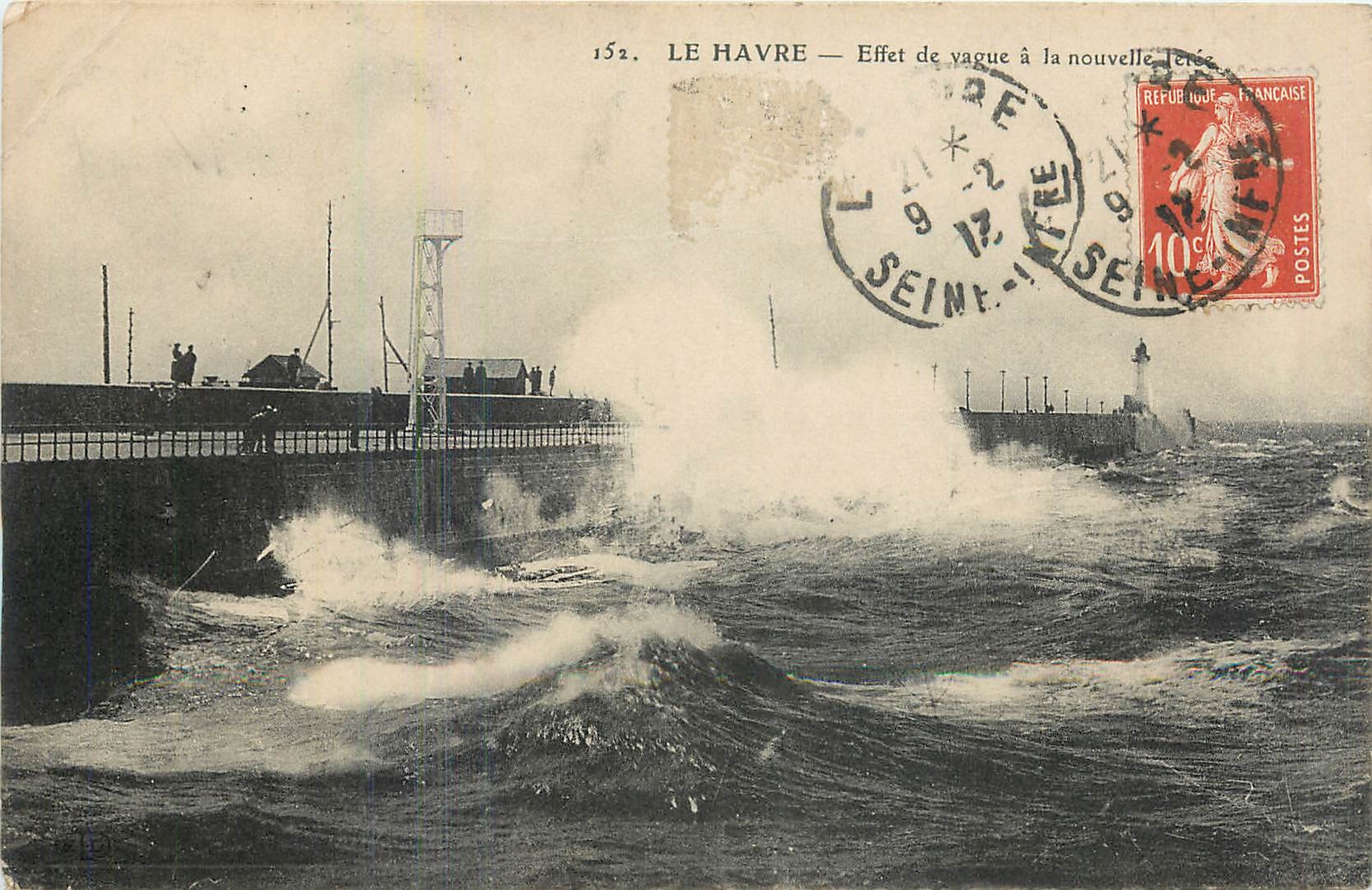 CPA Le Havre Effet de Vague a la nouvelle 