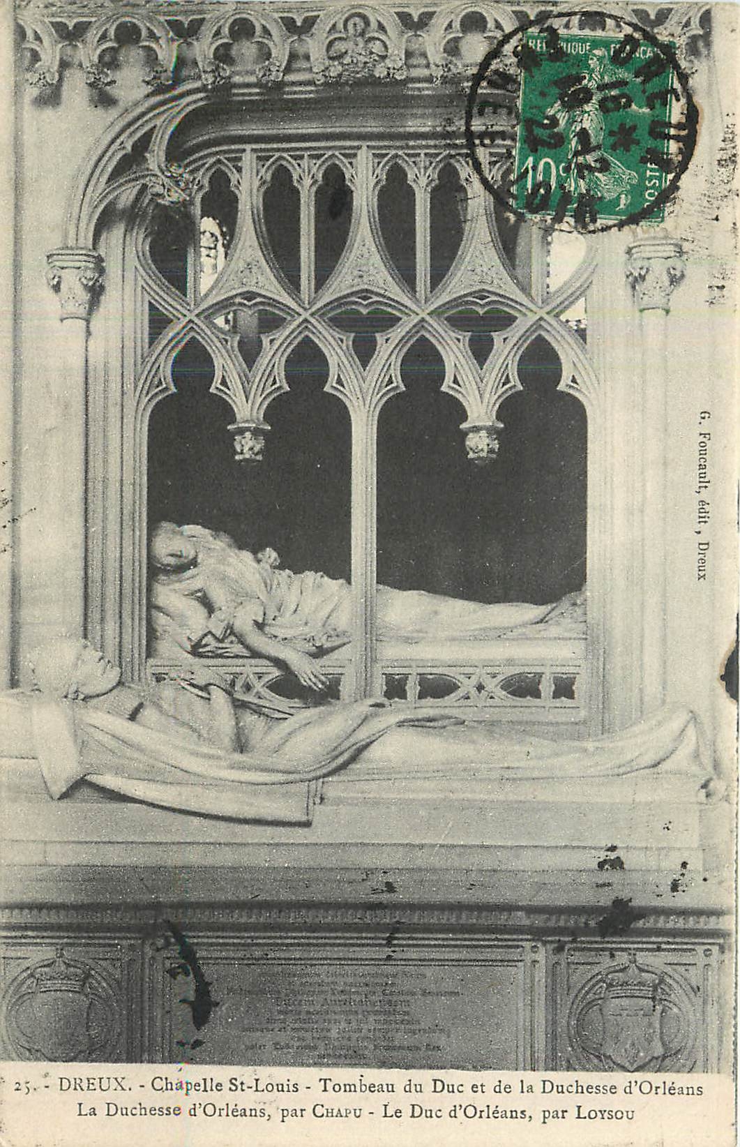 Dreux - Chapelle St-Louis - Tombeau du Duc et de la Duchesse d'Orléans, par Chapu et Loysou