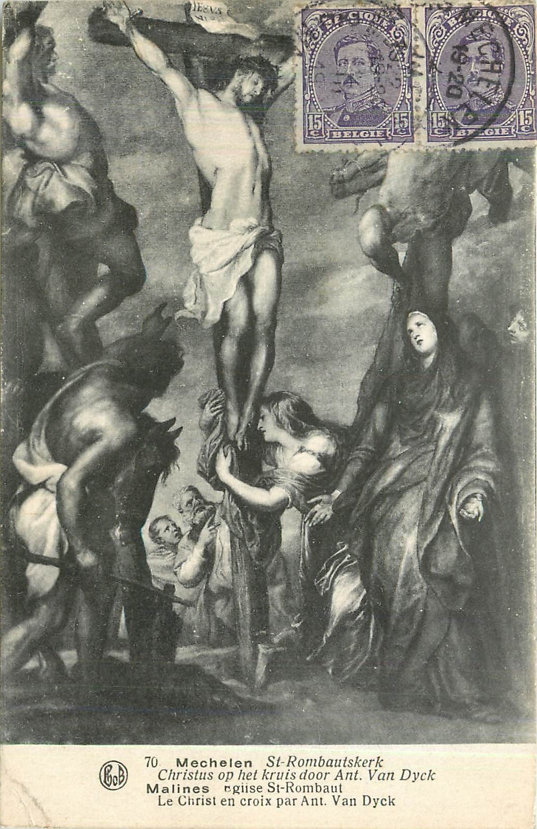 CPA Malines eglise St Rombaut le christ en croix par ant Van Dyck 