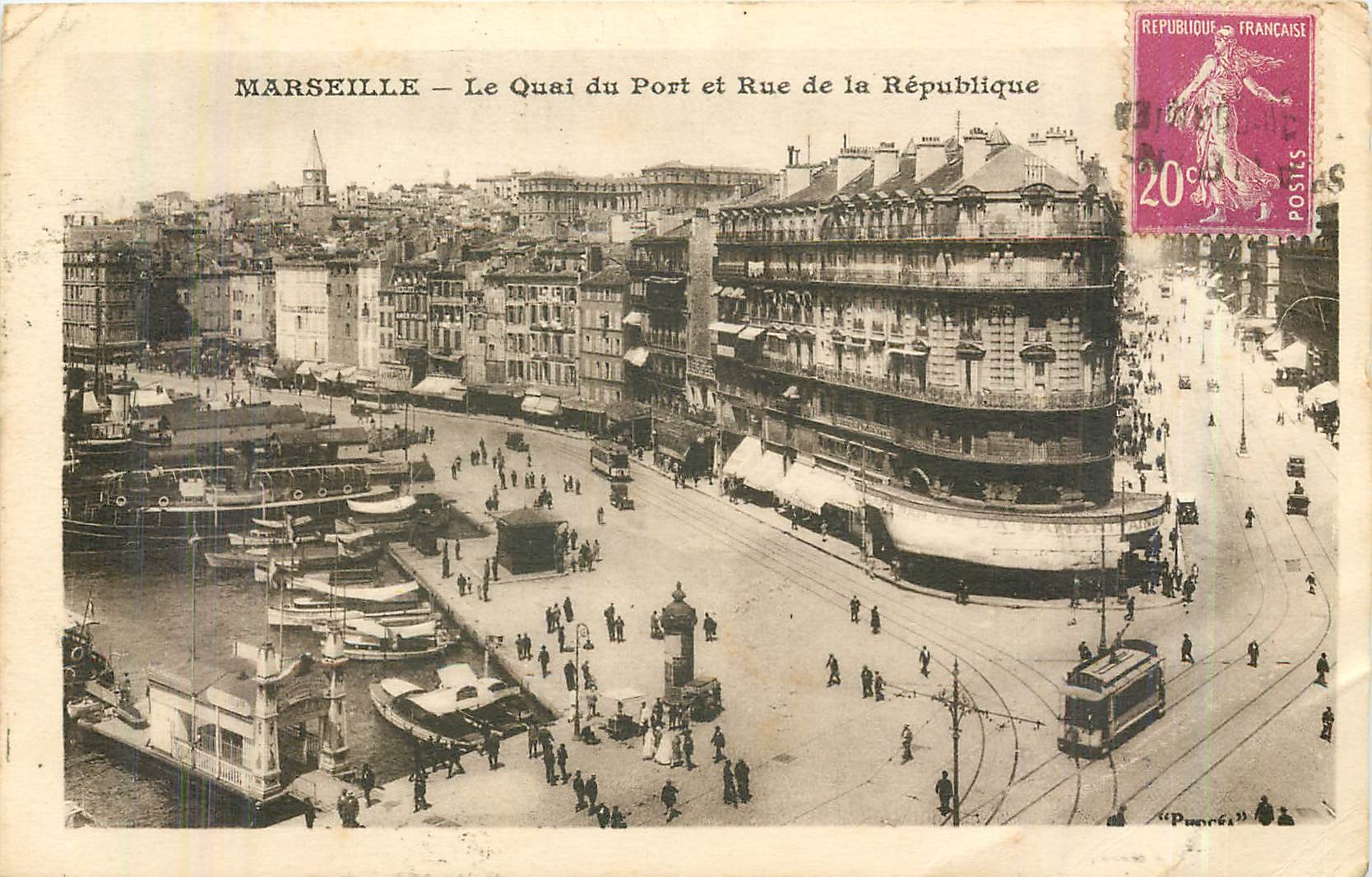 Marseille — Le Quai du Port et Rue de la République — Éditeur non visible