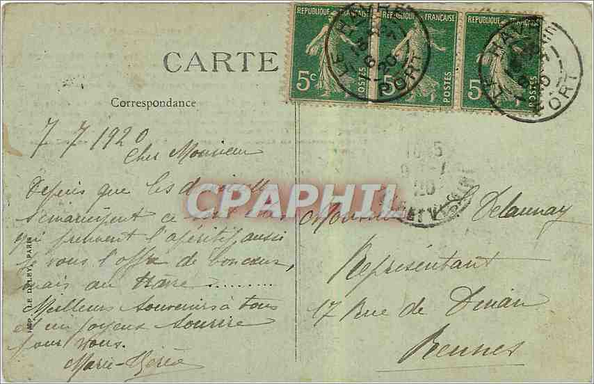 CPA Le Havre le Transatlantique France Bateaux — Rückseite