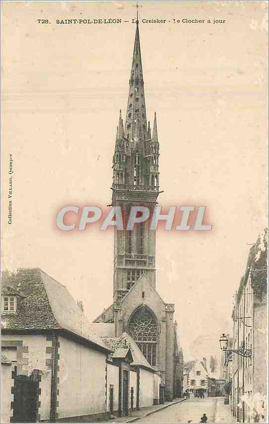 CPA Saint Pol de Leon le Creisker le clocher a jour 