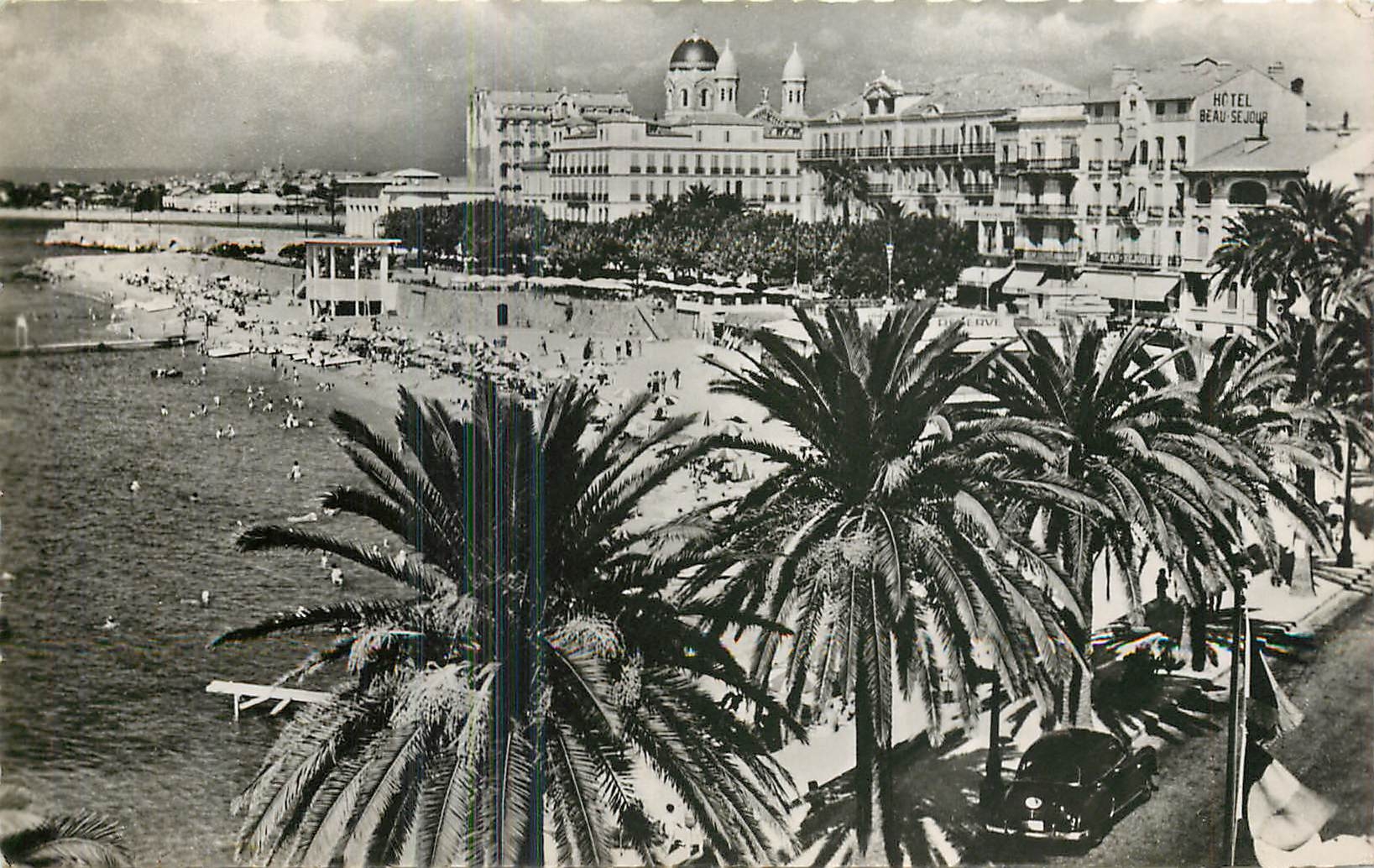 CPA Cote d'Azur Saint Raphael Var la plage vue de l'hotel des Algues 