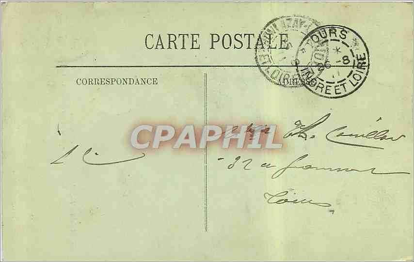 CPA Azay le Rideau le Chateau Gabrielle d'Estrees et ses Enfants  — Rückseite