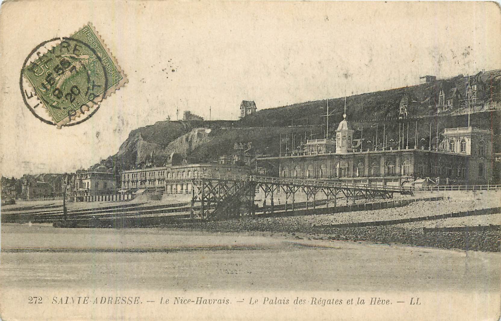 CPA Sainte Adresse le Nice Havrais le palais des Regates et la Heve 