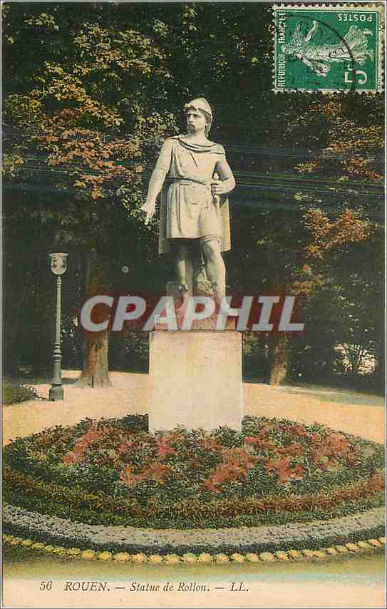 CPA Rouen Statue de Rollon 