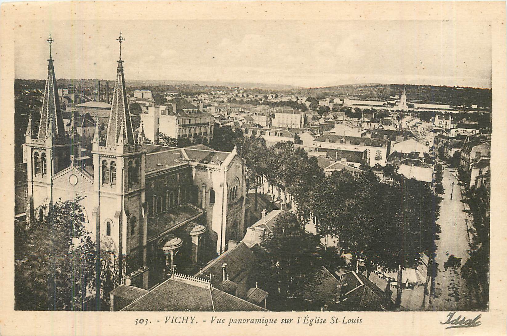 Vichy - Vue panoramique sur l'Église St-Louis — Idéal, n° 303