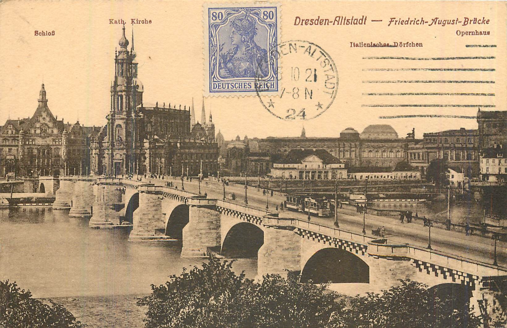 CPA Dresden Alistadt Friedrich August Brucke 