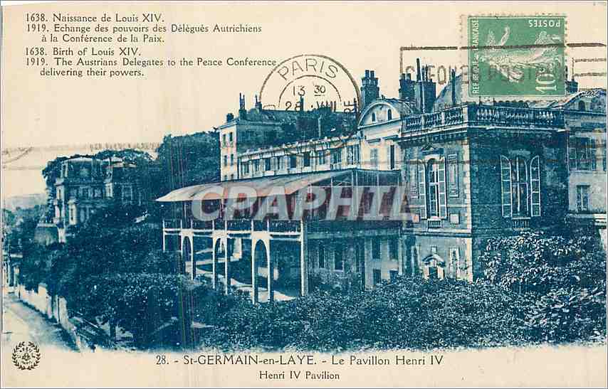 CPA St Germain en Laye la Pavillon Henri IV 
