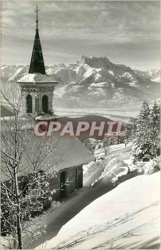 CPM Leysin la Plaine du Rhone et les Dents du Midi 