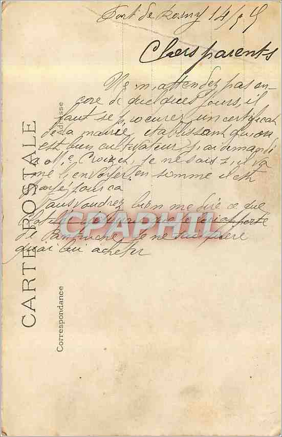 CPA Paris Buttes Chaumont le Pont Suspendu  — Verso